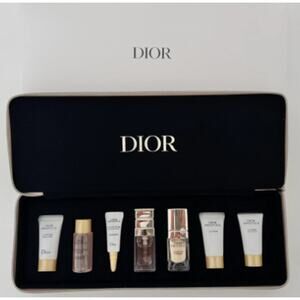 Dior Prestige 7-Piece Mini Set Cleansing Foam Lotion Eye Serum Gold case in box